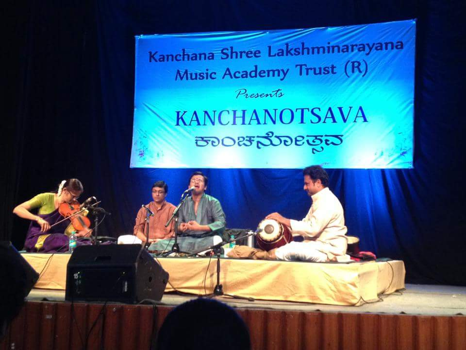 Kanchanothsava 2015, Vocal - Saketh Raman, Violin - Charulatha Ramanujam, Mridangam - Arjun Kumar, Khanjira - G Guruprasanna