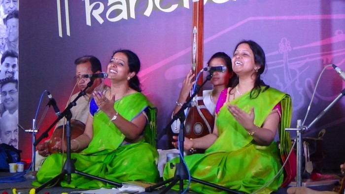 Soulful rendering of carnatic vocals by Kanchana sisters during Kanchanotsava 2017, in Bangalore.