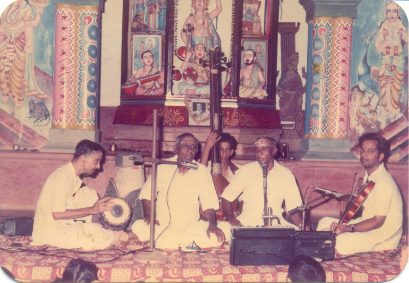 Vocal-BV Raman, BV Lakshmanan, Violin-Kanchana V Subbarathnam, Mridangam-Pudukkote Krishna Iyyer